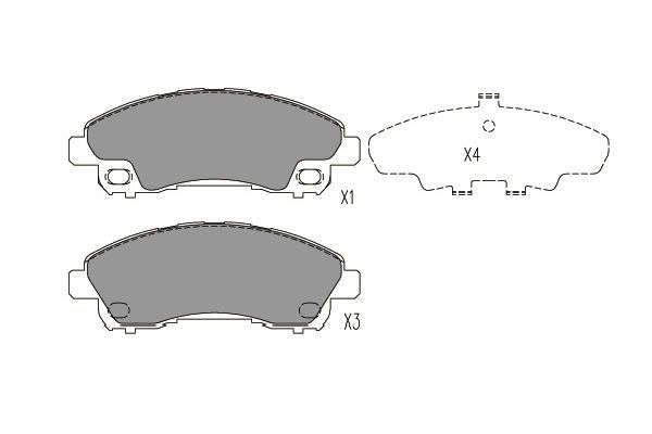 KAVO PARTS Комплект тормозных колодок, дисковый тормоз BP-5556